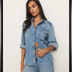 Reformation Deeper Well Denim Shirt - NWT!